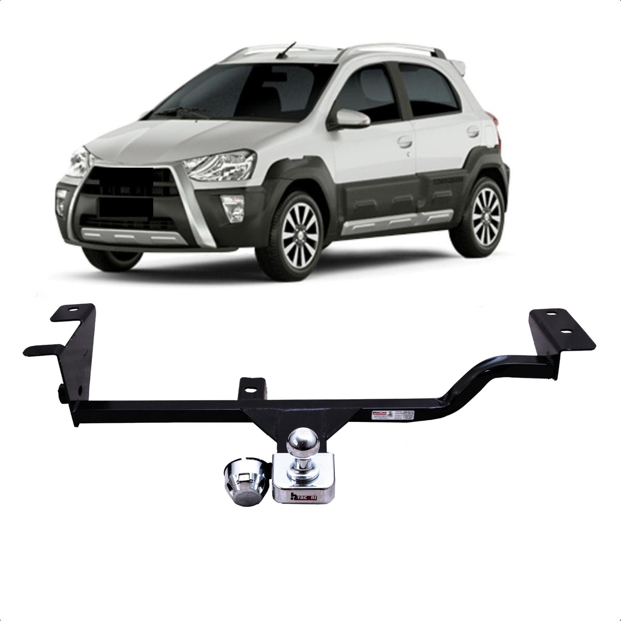 Engate Braconi Etios Cross / Etios Hatch 2018-2023 Sem Furar com Bola Cromada Tração 450kg-IM-119