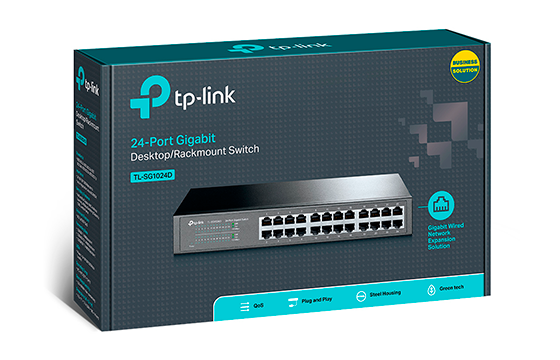 Switch 24 portas 10/100/1000 -TL-SG1024D (Rack) - TP-Link