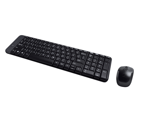 Teclado e mouse sem fio preto - Logitech MK220