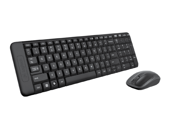 Teclado e mouse sem fio preto - Logitech MK220