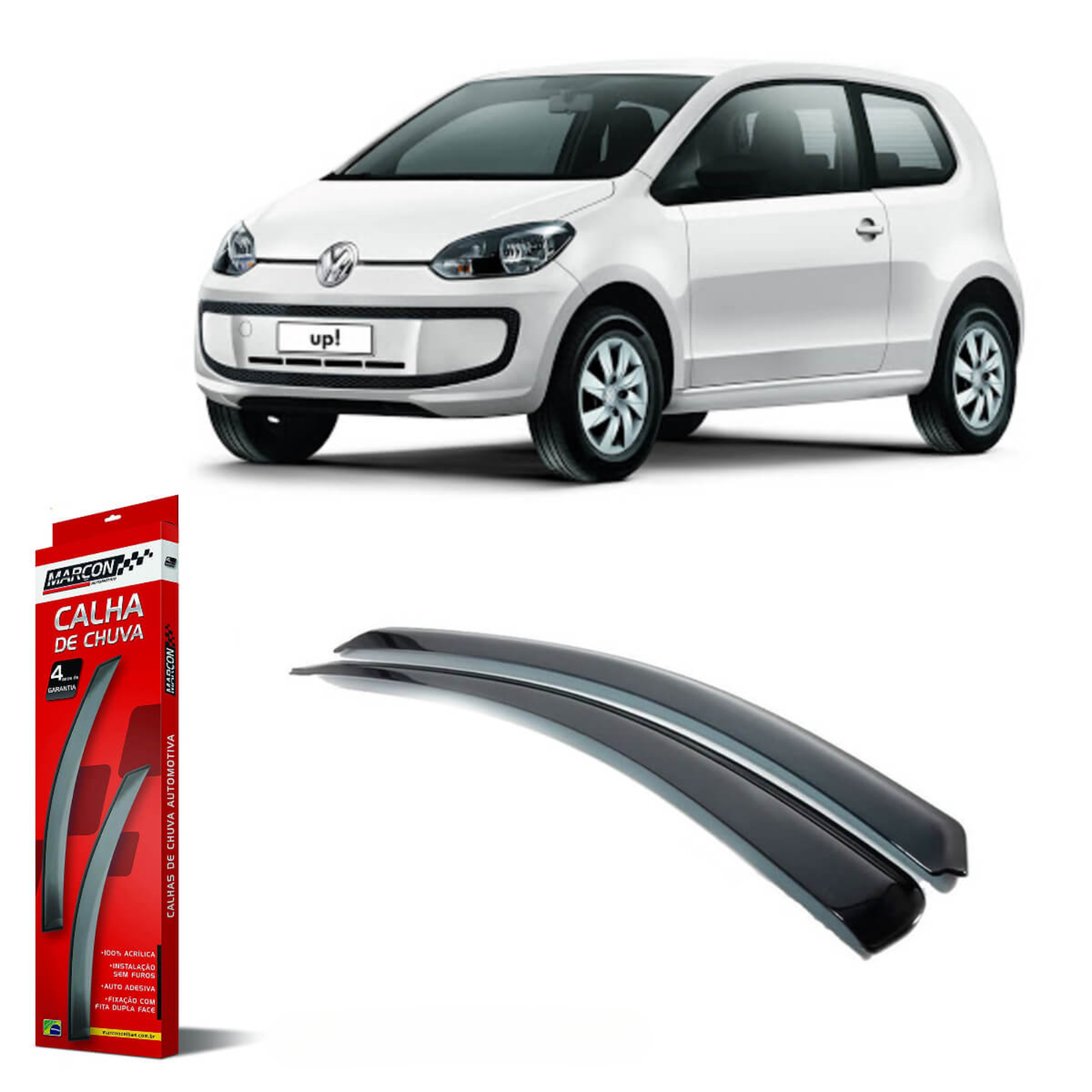 Calha De Chuva Volkswagen UP! Todos 2 Portas Marçon - VW-239