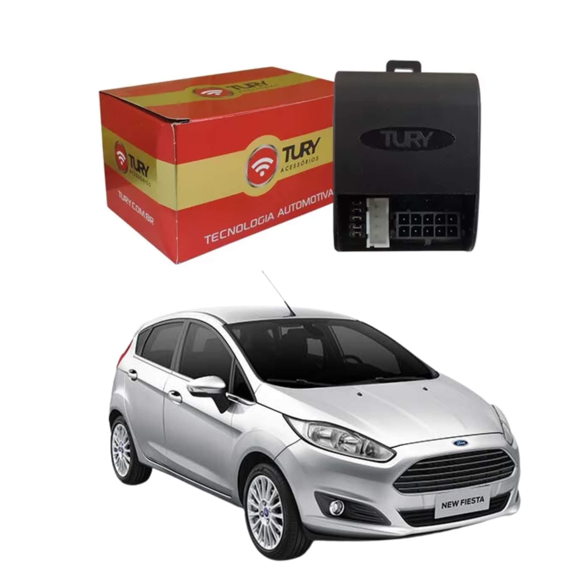 Módulo De Vidro Com Antiesmagamento Compatível Com Ford New Fiesta A Partir De 2014 Tury - LVX 5CH