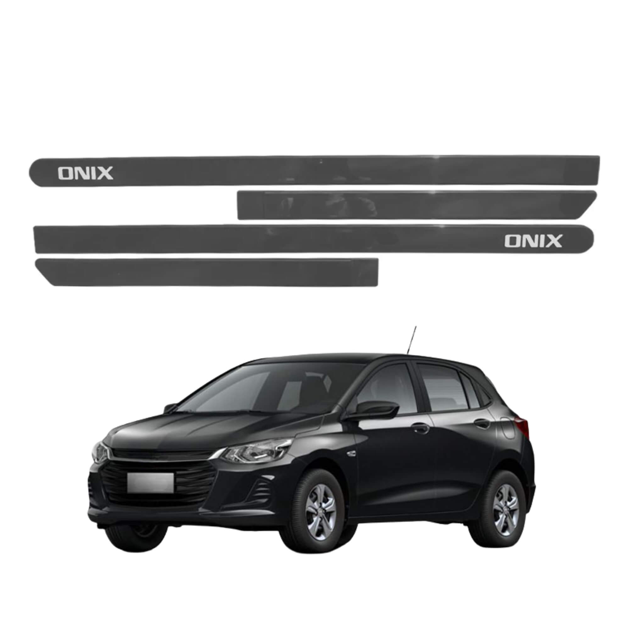Jogo Friso Lateral Pintado GM Onix Cinza Mond Flash - 5239