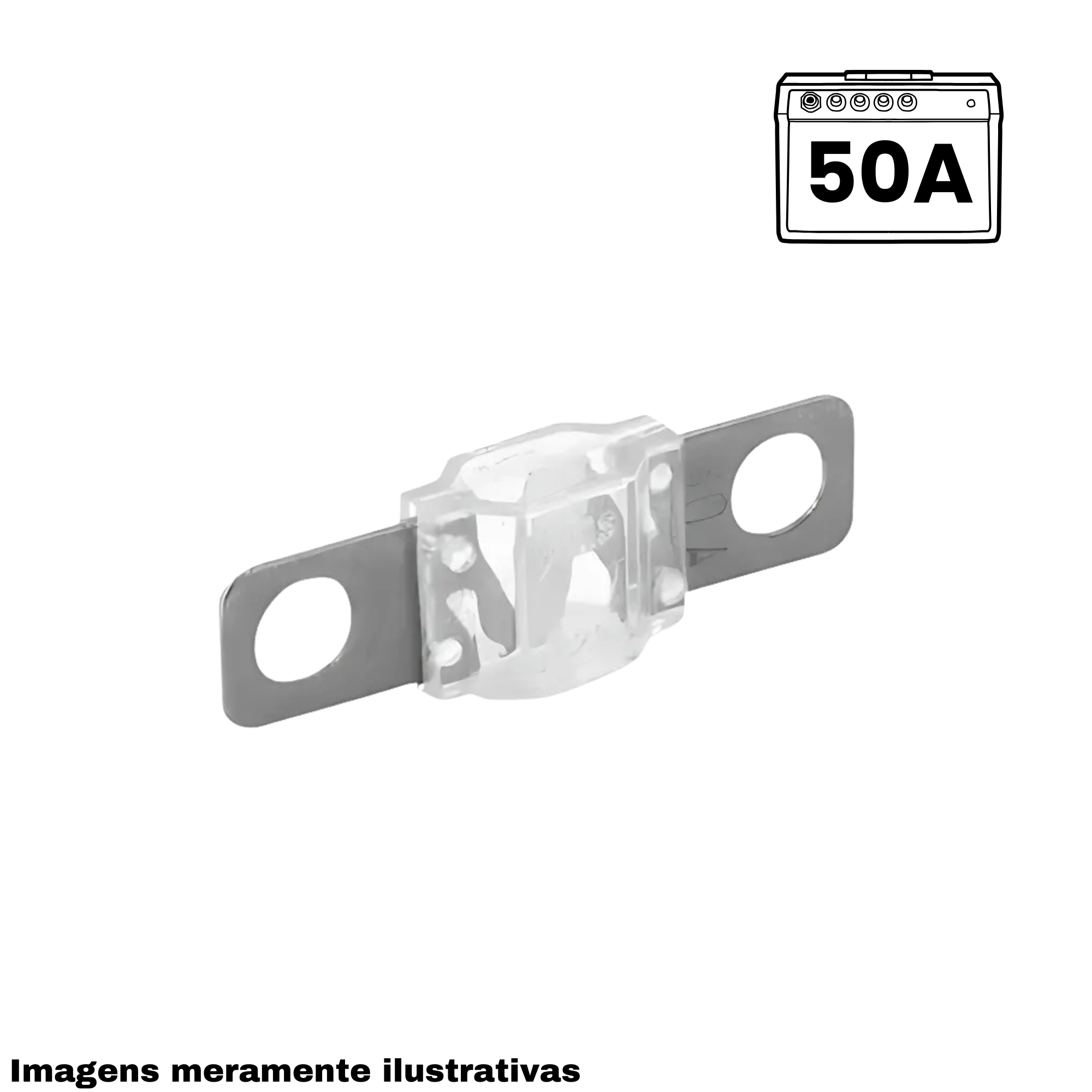 MD Fusível Midi 50A Tipo Faca Segurança Automotiva 62/C - Permak
