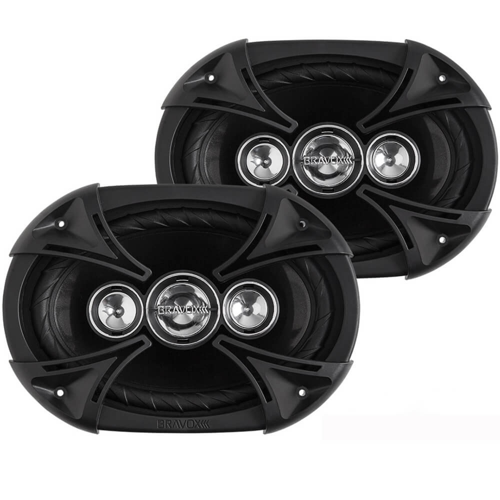 Par de Alto Falante Bravox 6x9 Quadriaxial 6X9 B4X69BK 220WRMS 9-6057/071