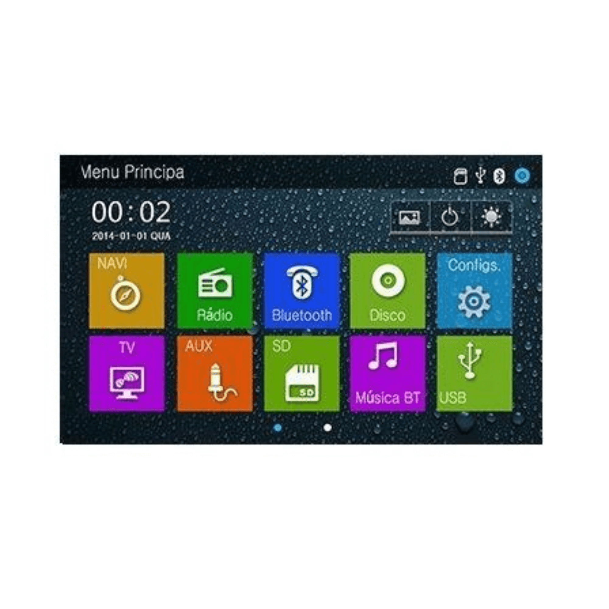 Central Multimídia Bluetooth Com GPS TV USB Tela De 6,2 Polegadas Voolt - Vi-150
