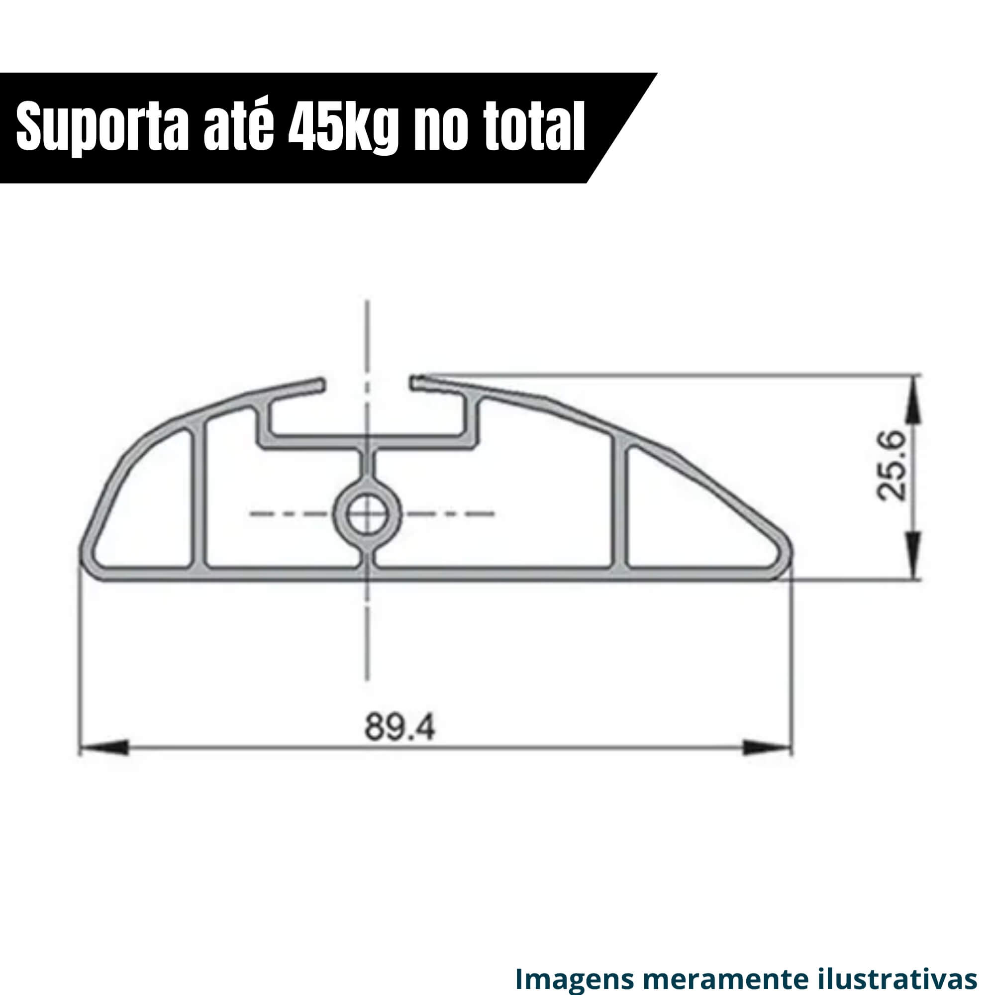 Rack Automotivo Alumínio New Wave Toyota Corolla 2015/2019 Cor Preto Equimax - 6285