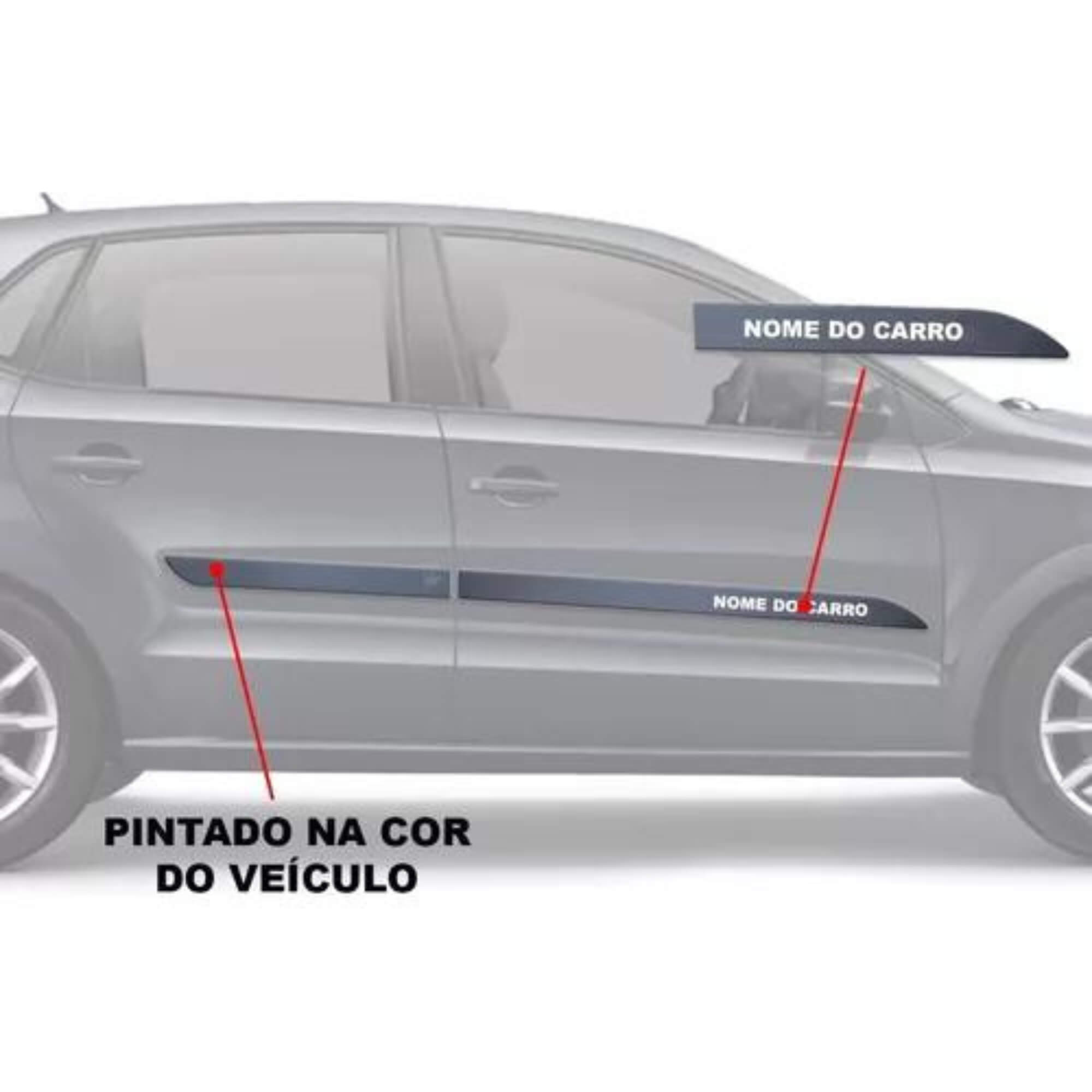 Jogo Friso Lateral Nissan Sentra Branco Diamond Perolizado - 1721F
