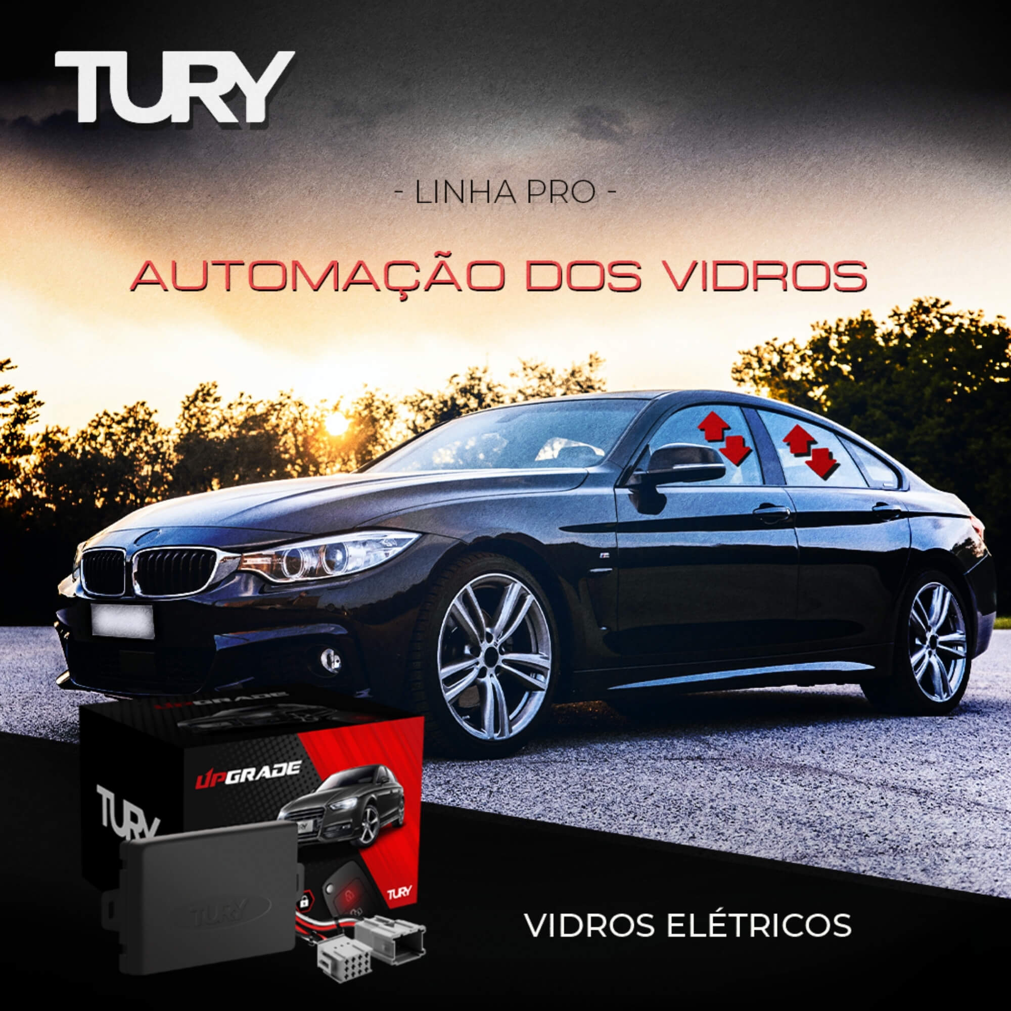 Módulo de Vidro Mitsubishi Outlander 2014 até 2018 Tury - AE PRO 4.43BT
