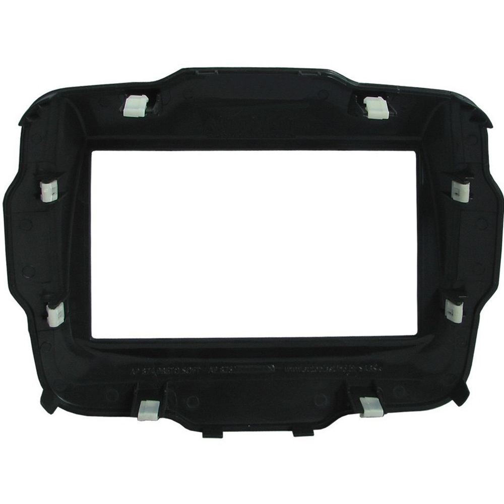 Moldura 2 Din 7" Preta Soft Emborrachada Jeep Renegade PCD 2015 em diante EPX 213 / 89/K2