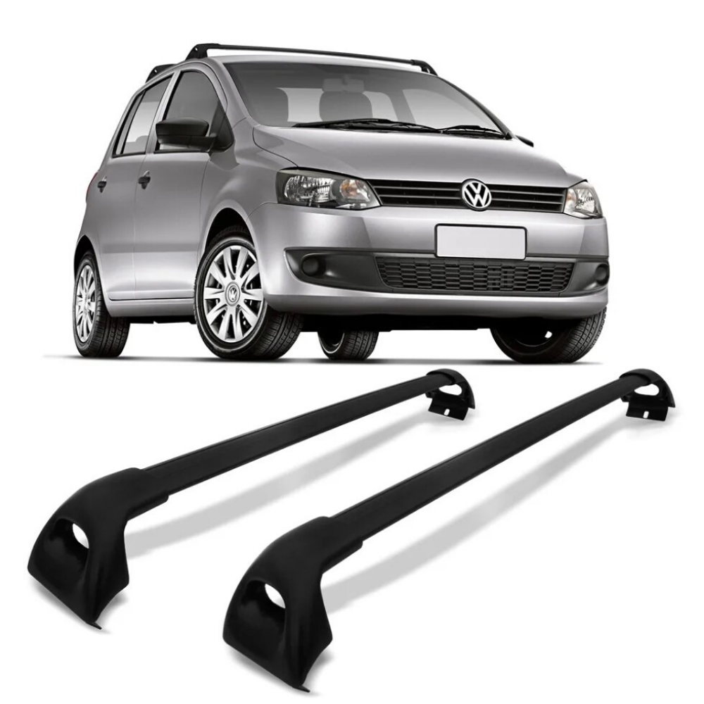 Rack Teto Fox 4 Portas Preto Sportivo Aluminio VW101 Projecar