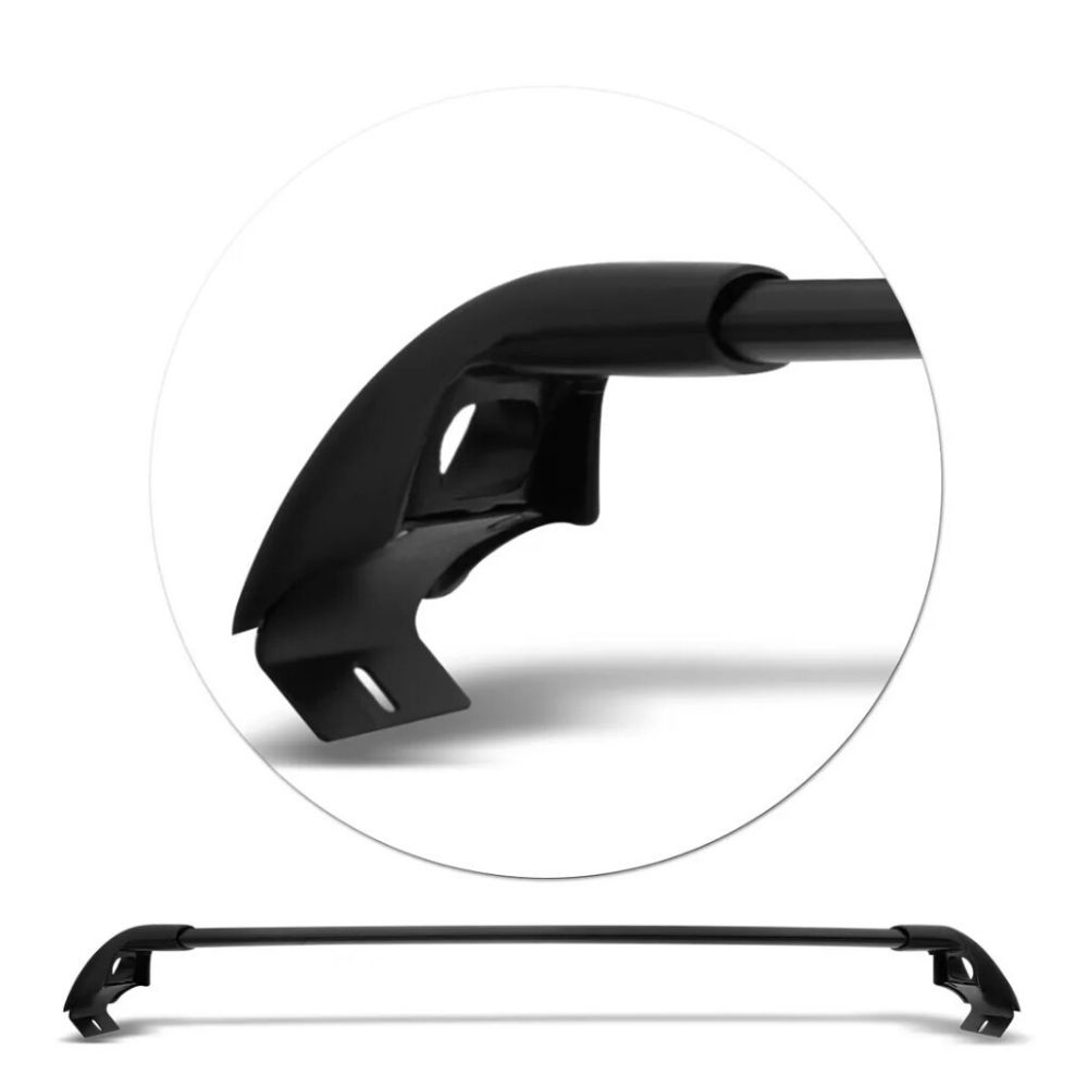 Rack Teto Fox 4 Portas Preto Sportivo Aluminio VW101 Projecar