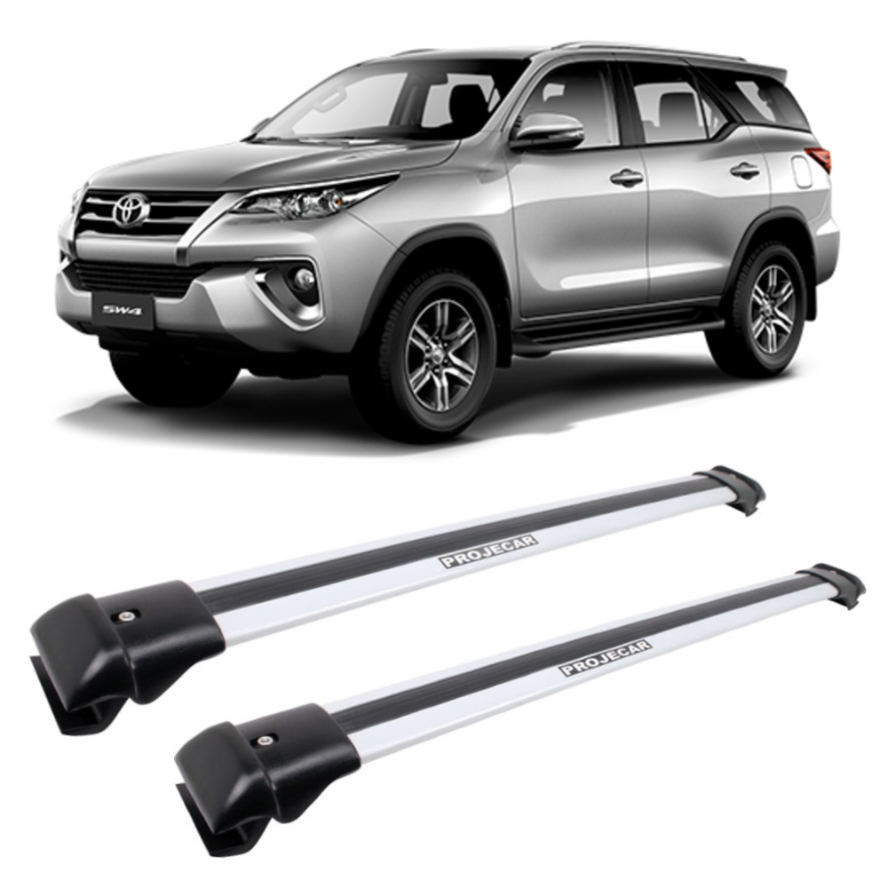 Travessa De Teto Toyota Hilux SW4 até 2010 Larga Prata (par) TY-606 Projecar