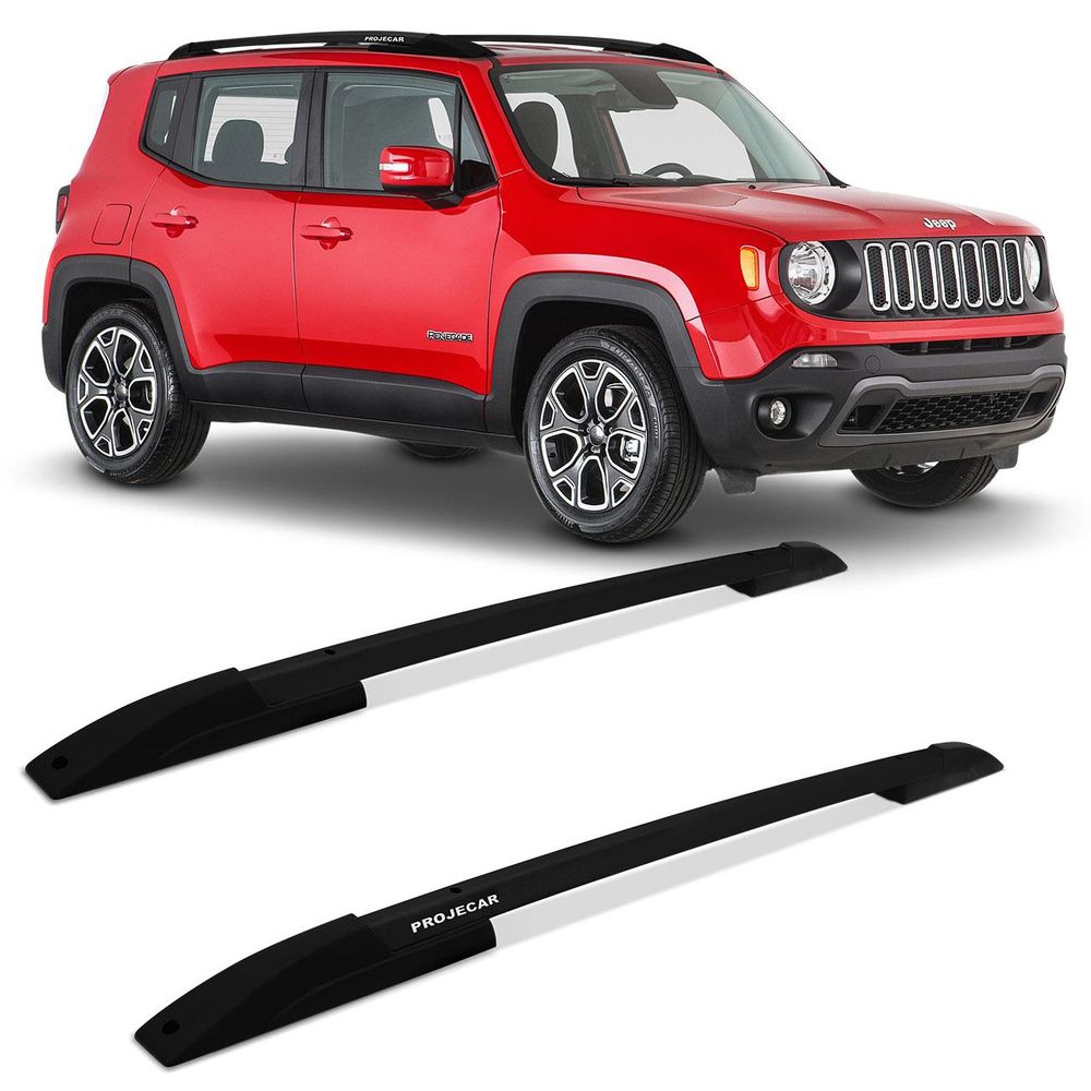 Longarina Jeep Renegade Preta (par) JR-1702 Projecar