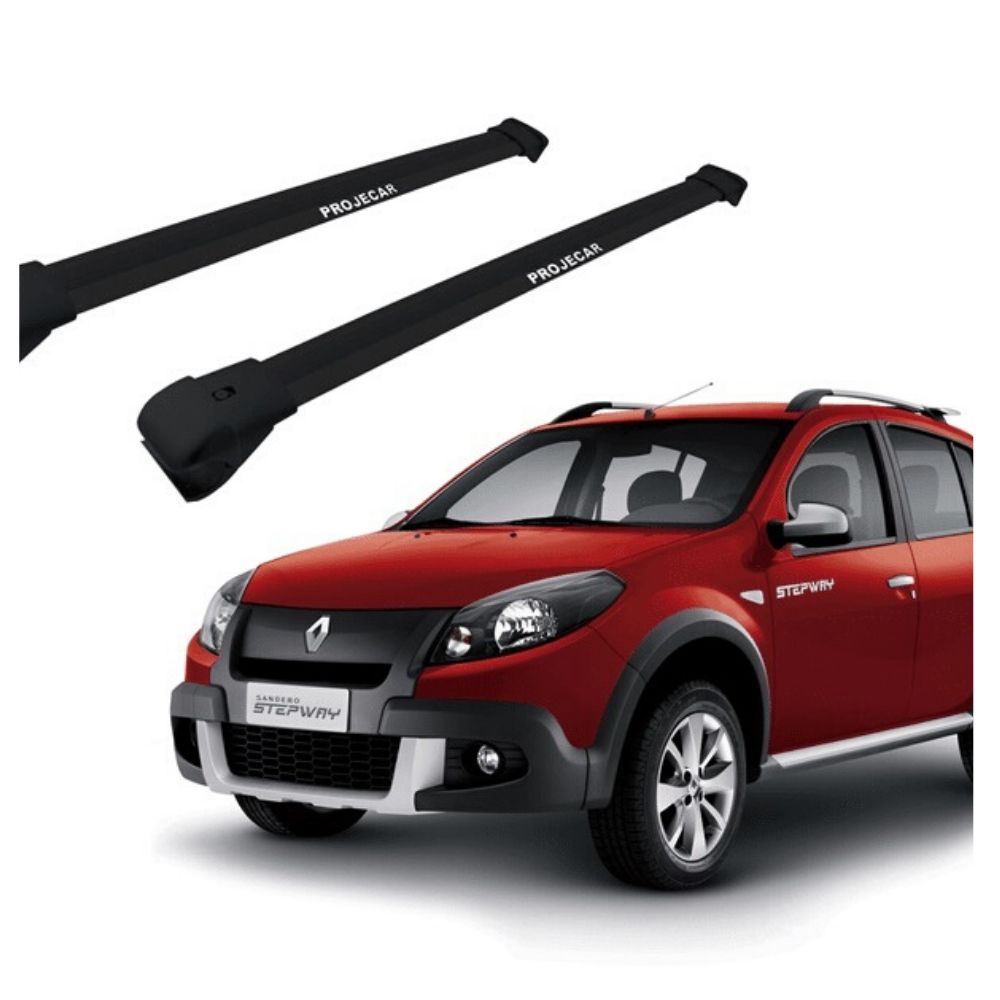 Travessa Teto Sandero Stepway Larga Preta (par) RN-4008 Projecar