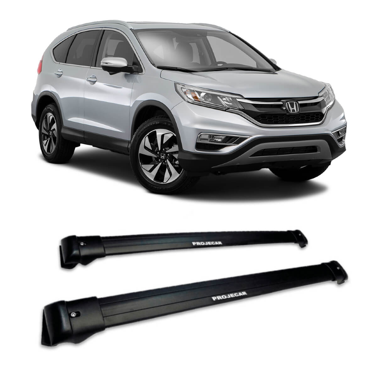 Travessa Honda CRV Novo Design 2012 até 2016 Larga Preta (par) HD-6008 Projecar