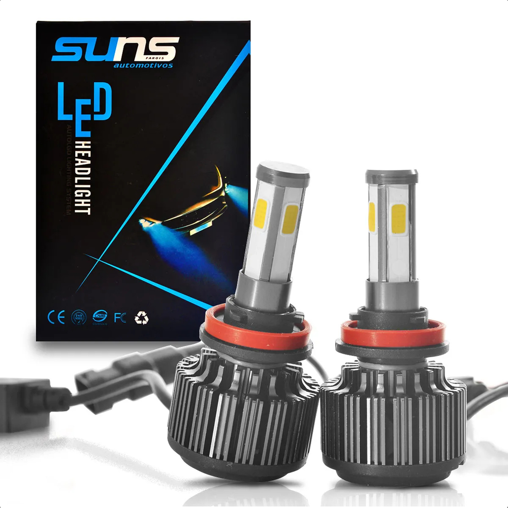 Par de Lâmpadas Super Led 40W HB4 6000K 8000 Lúmens Alta Luminosidade Suns - LED HB4 6000