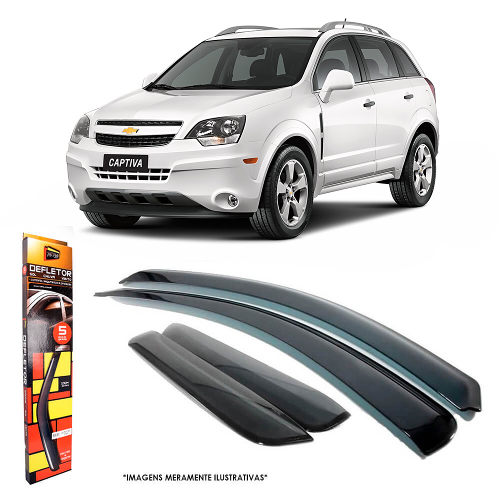 Calha de Chuva Chevrolet Captiva 2008 até 2017 4 Portas TG Poli - 23030