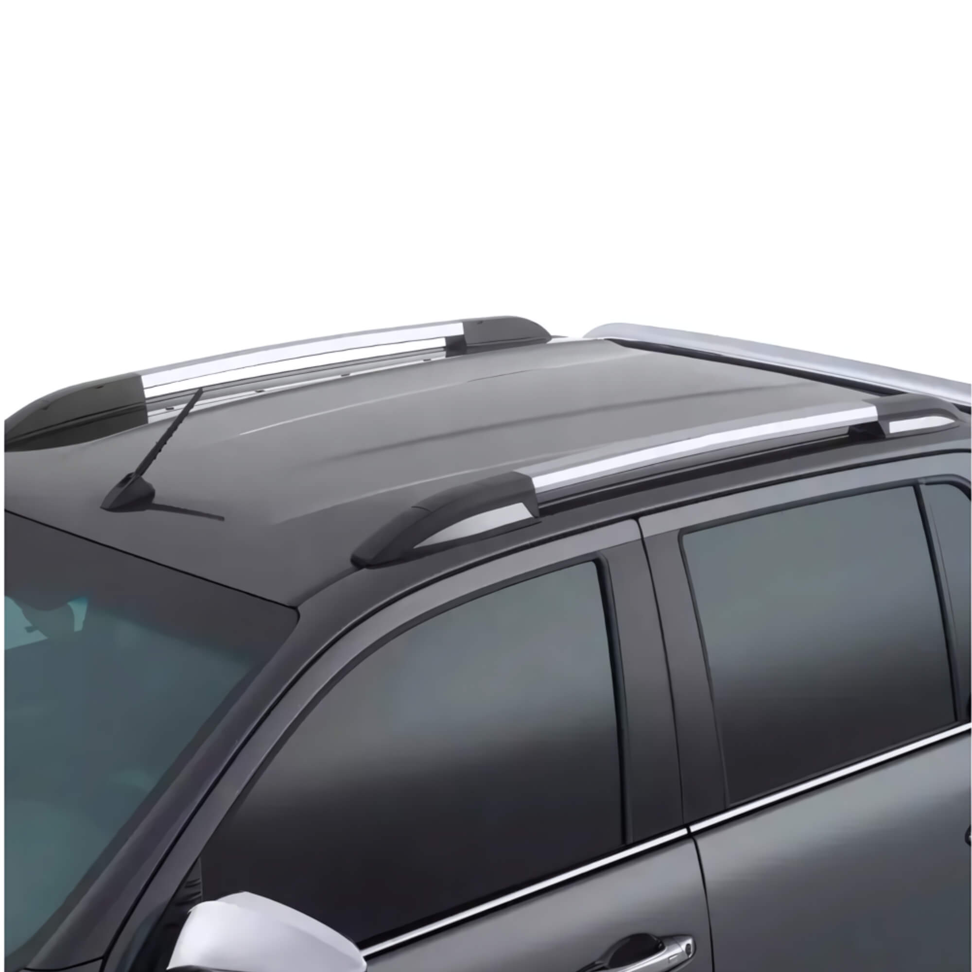 Longarina Universal Veículos Cabine Dupla Preta e Prata 1,54m Rack de Teto Decorativa TG Poli - 5036