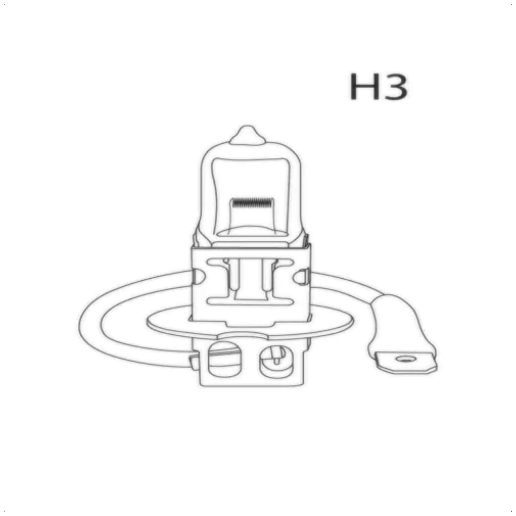 Par Lâmpada Automotiva H3 12V 55W Super Branca Multilaser - AU804