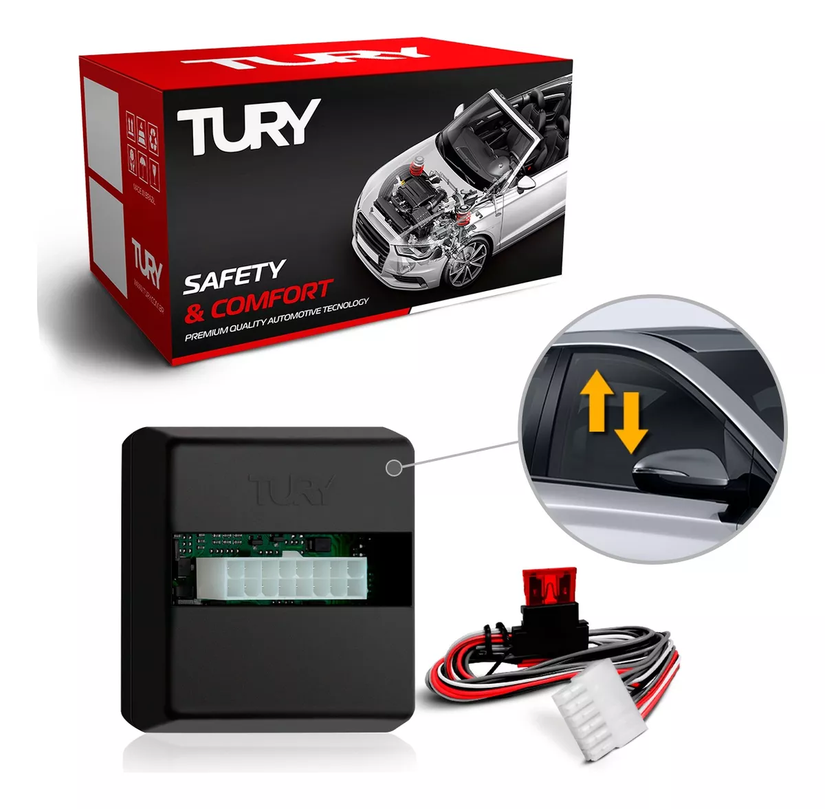 Módulo de Vidro Tury - Antiesmagante Universal 2 Portas  - Tury PRO 2.5