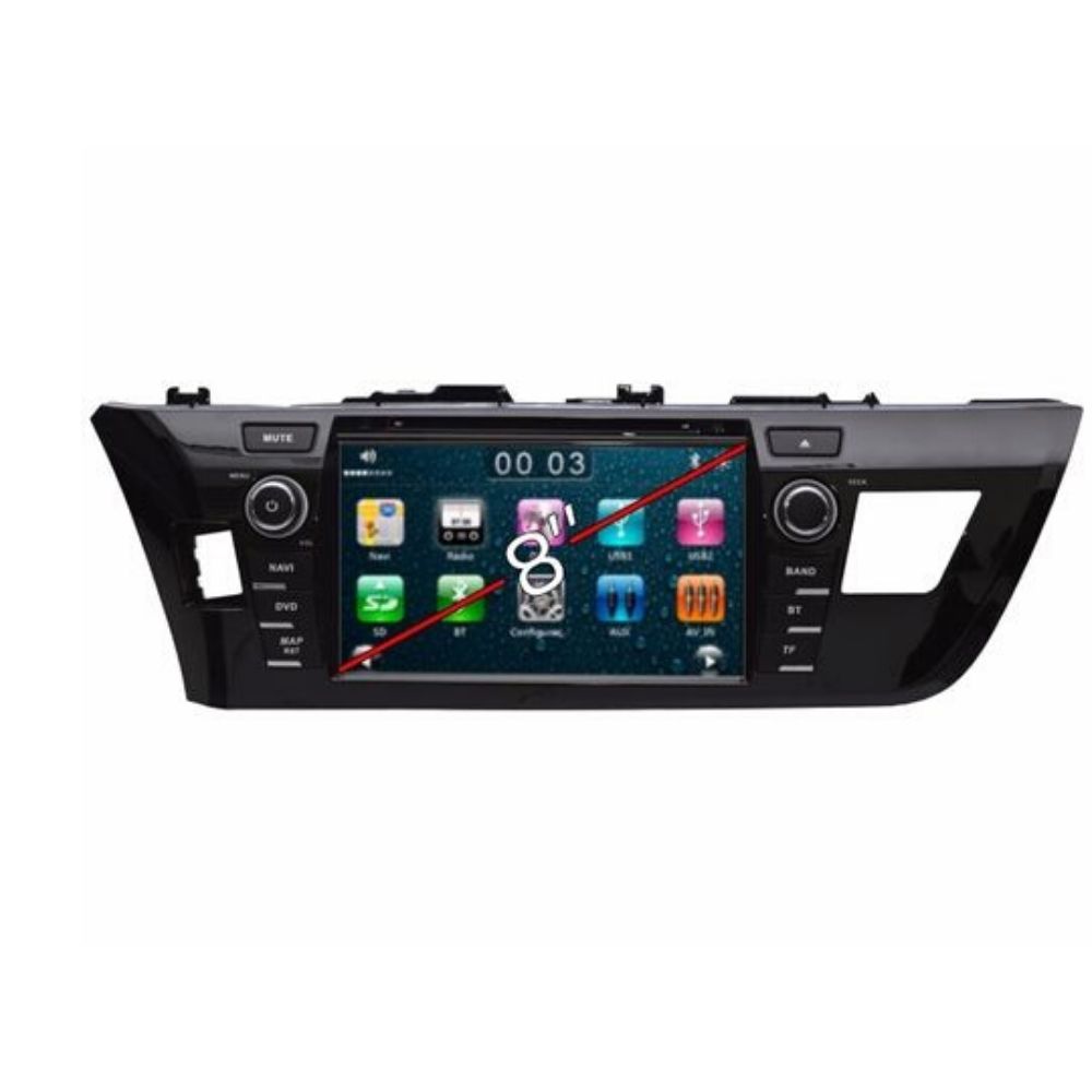 Central Multimídia Toyota Corolla GLI 2015  Com GPS TV USB Espelhamento Tela 8 Pol Vi-300 Voolt