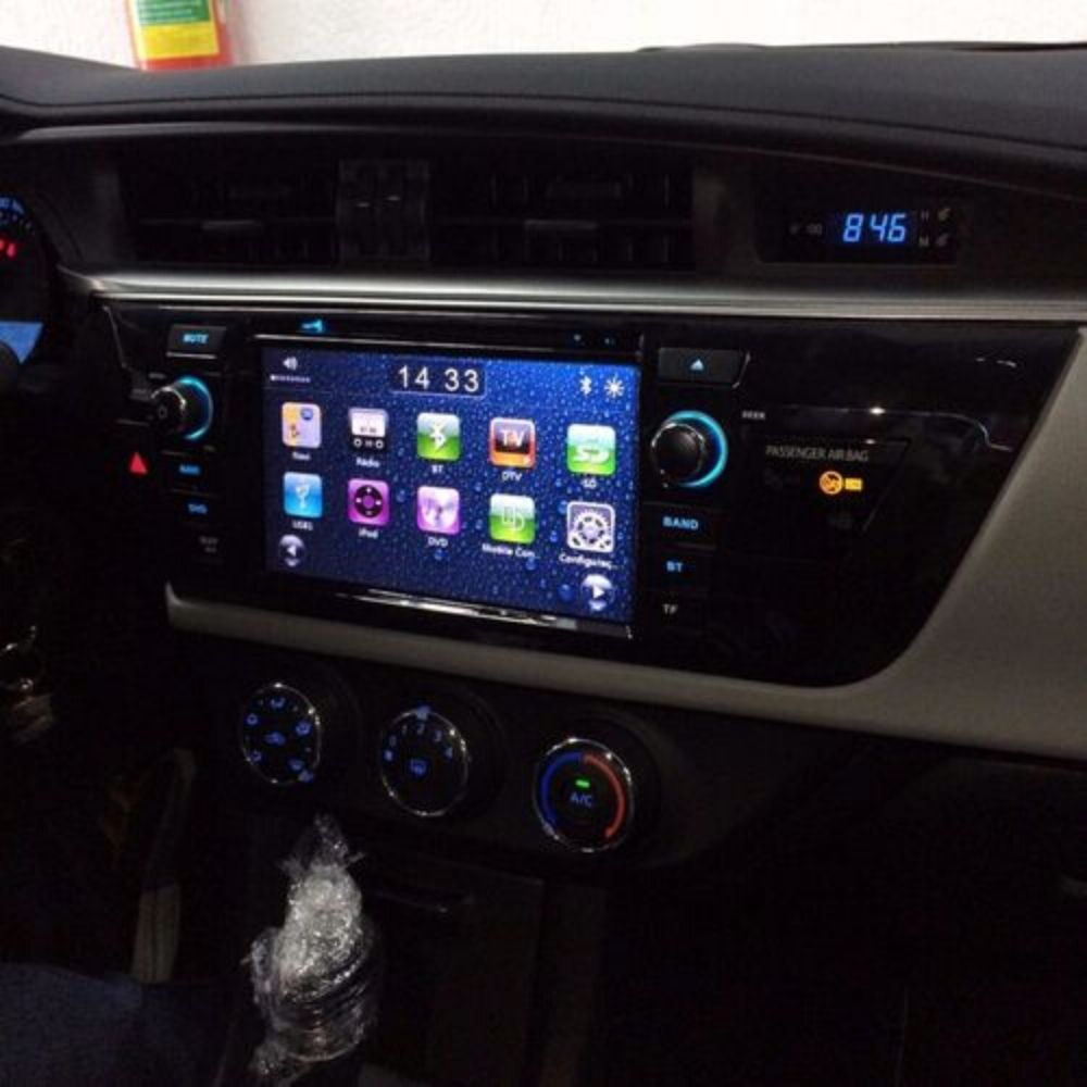 Central Multimídia Toyota Corolla GLI 2015  Com GPS TV USB Espelhamento Tela 8 Pol Vi-300 Voolt