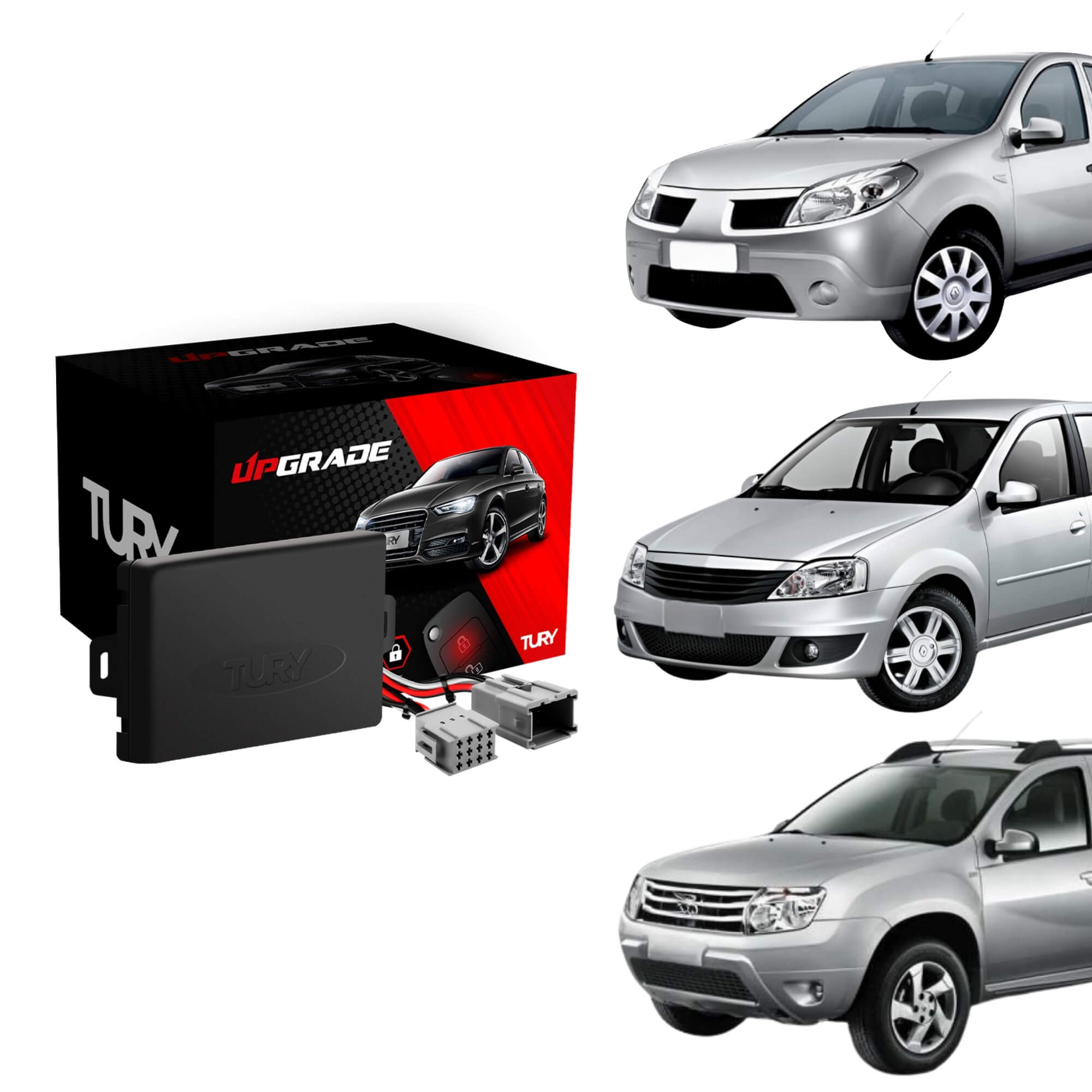Módulo Automação de Vidros Elétricos compatível com Sandero, Logan, Duster Tury - PRO 4.25AW
