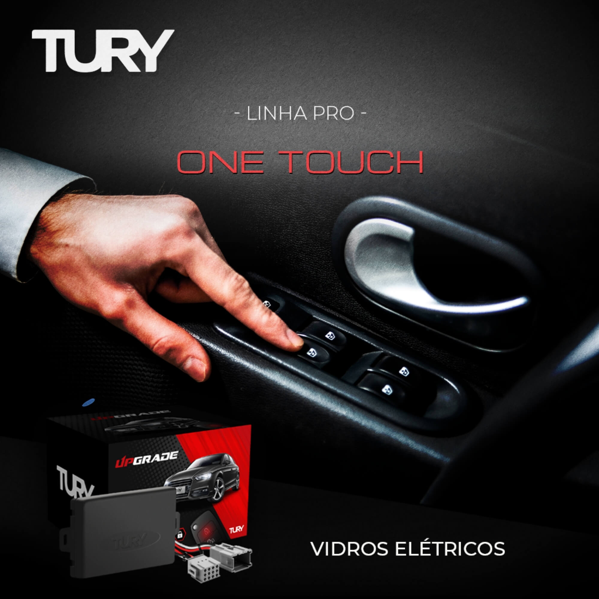 Módulo Automação de Vidros Elétricos compatível com Sandero, Logan, Duster Tury - PRO 4.25AW