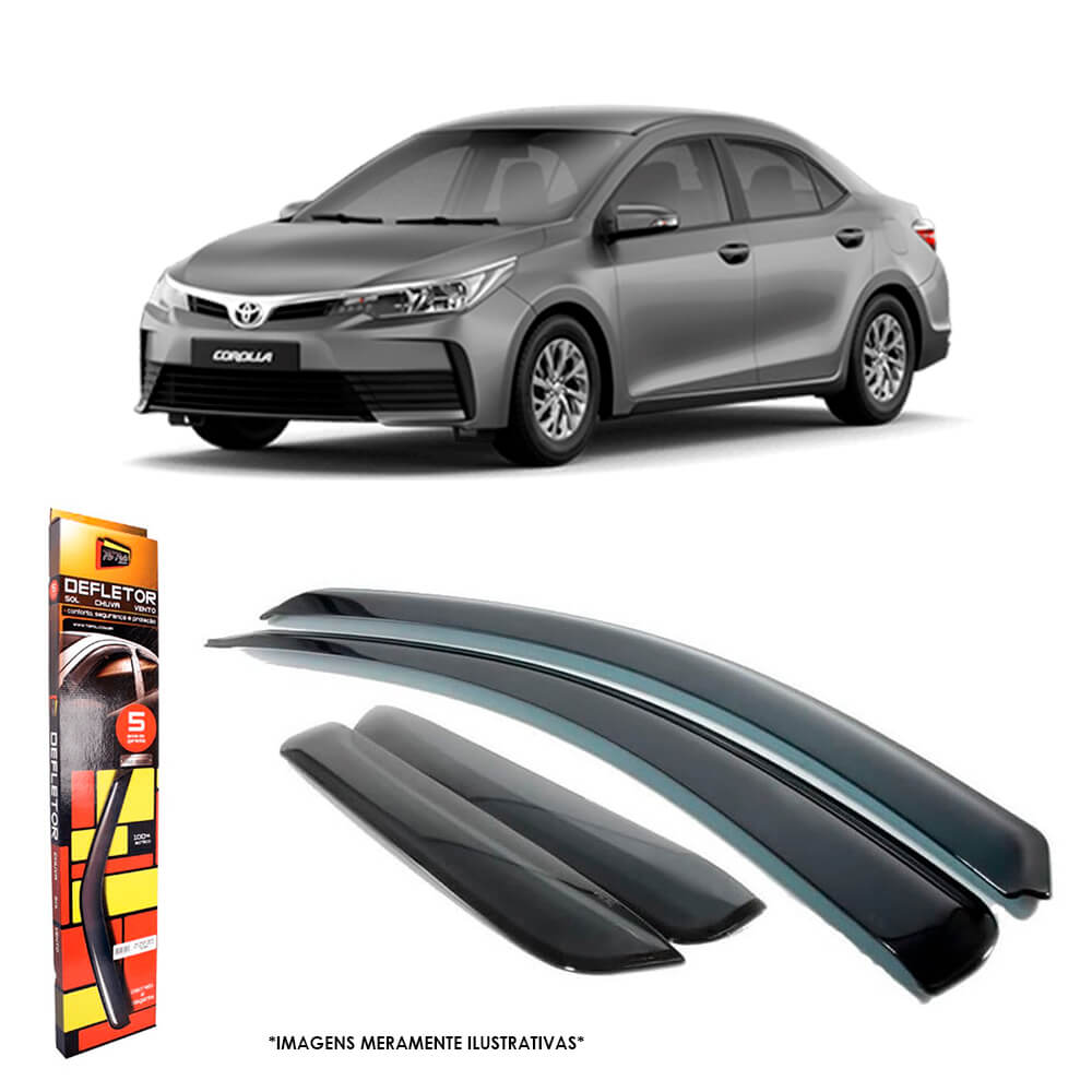 Calha de Chuva Toyota Corolla Sedan 2015 em diante 4 Portas TG Poli - 27007