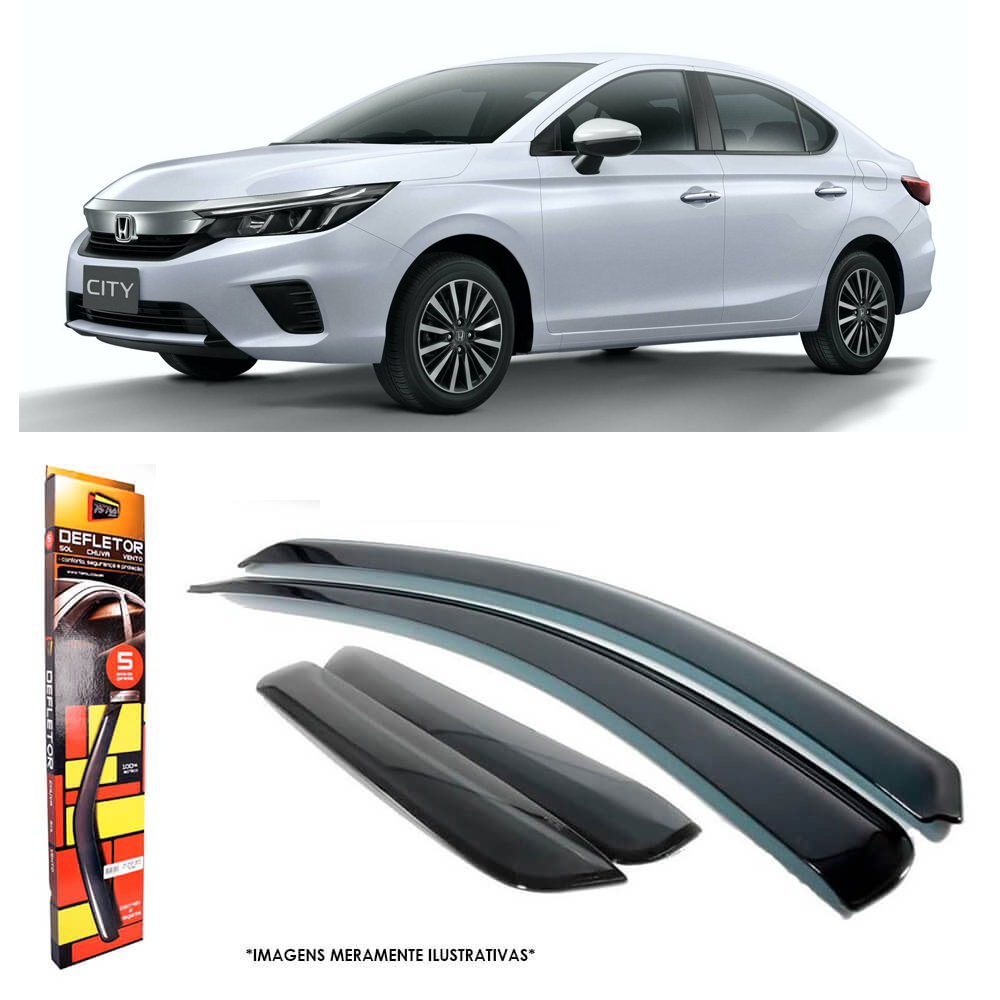 Calha de Chuva Honda City 2015 até 2019 4 Portas TG Poli - 28009