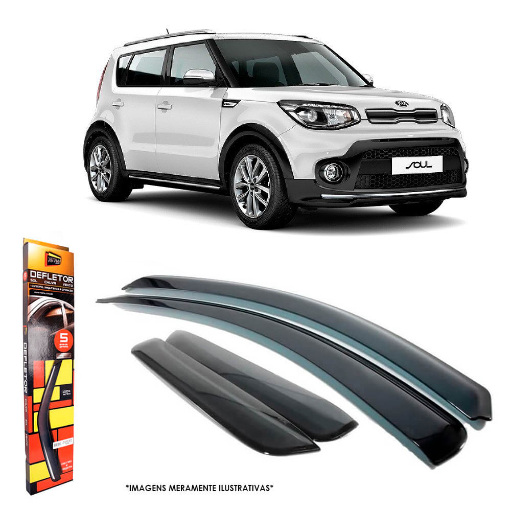 Calha de Chuva Kia Soul 2009 até 2015 4 Portas TG Poli - 31001
