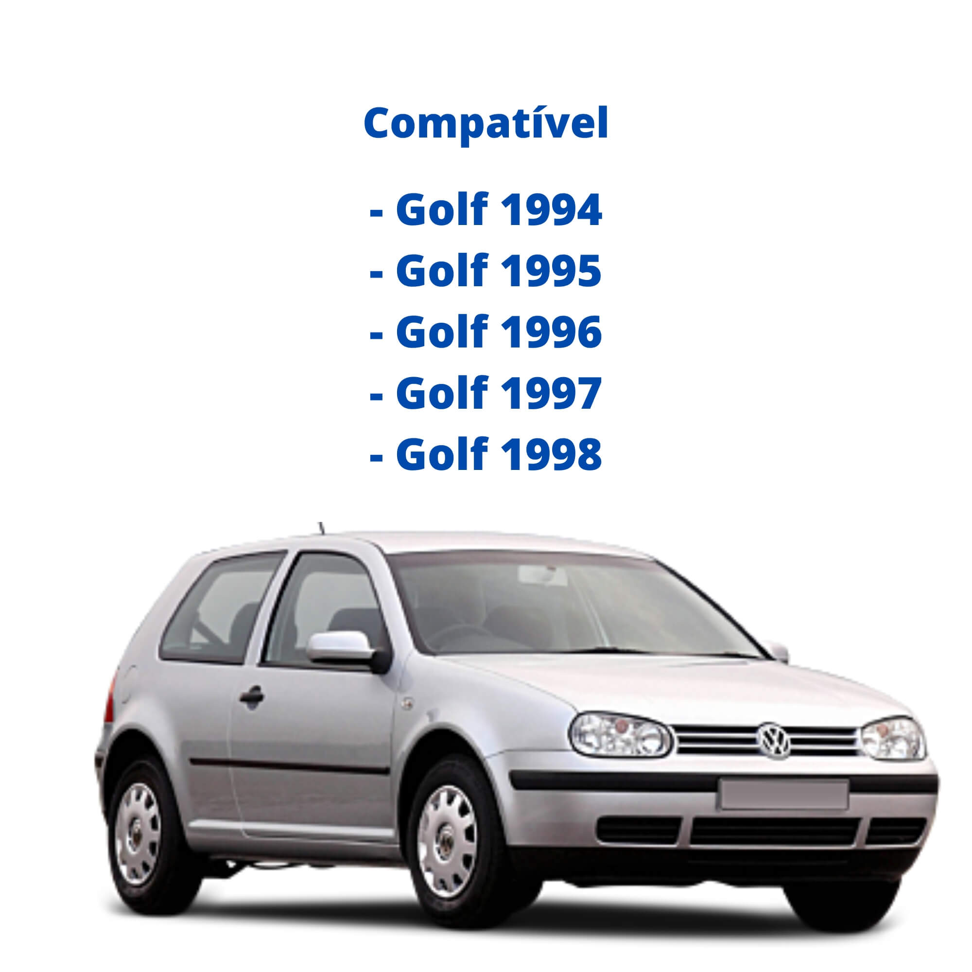 Rack Alumínio Golf 1994 1995 1996 1997 1998 2 e 4 Portas Prata (Teto) Projecar - VW-124