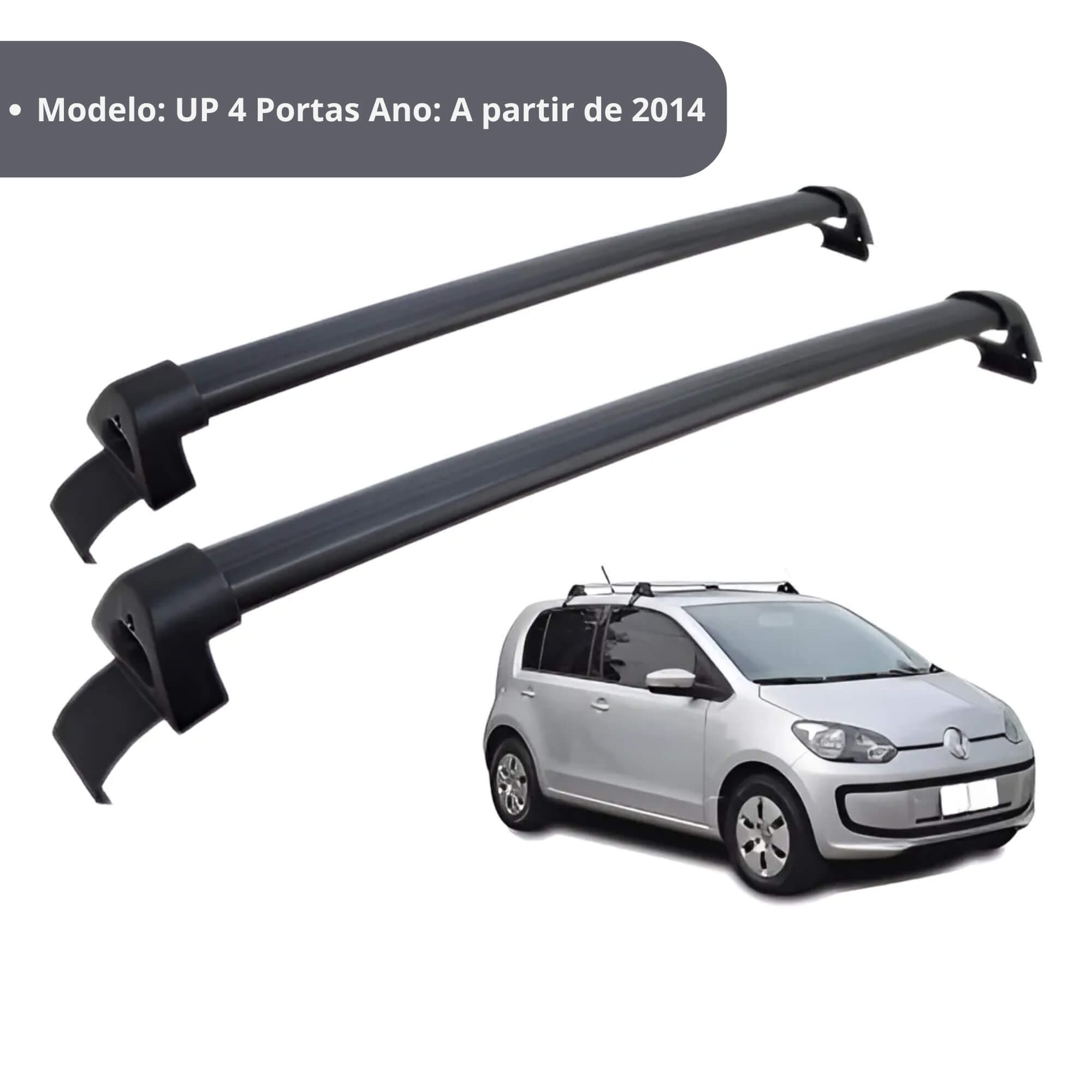 Rack Alumínio VW Up 4 Portas Preto Projecar - VW-148