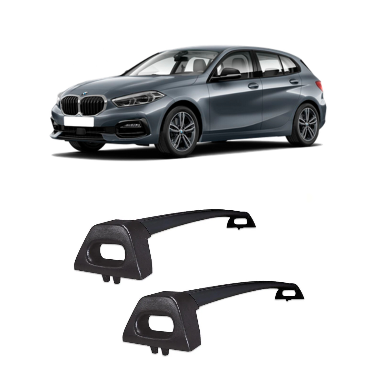 Rack de Teto Alumínio BMW 118i / 120i / 130i  até 2012 Preta BMW-1402 Projecar