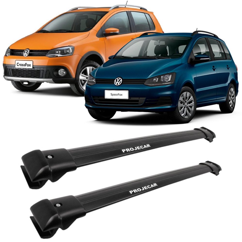 Travessa De Teto para Crossfox e Spacefox Larga Preta (par) VW-121 Projecar