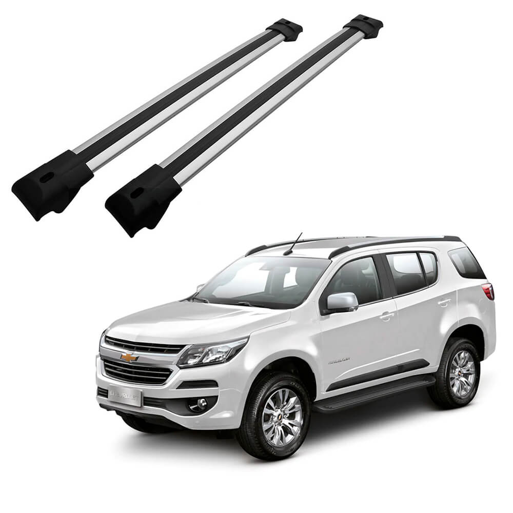 Travessa de Rack Chevrolet Trailblazer Prata Larga (par) C-369 - Projecar