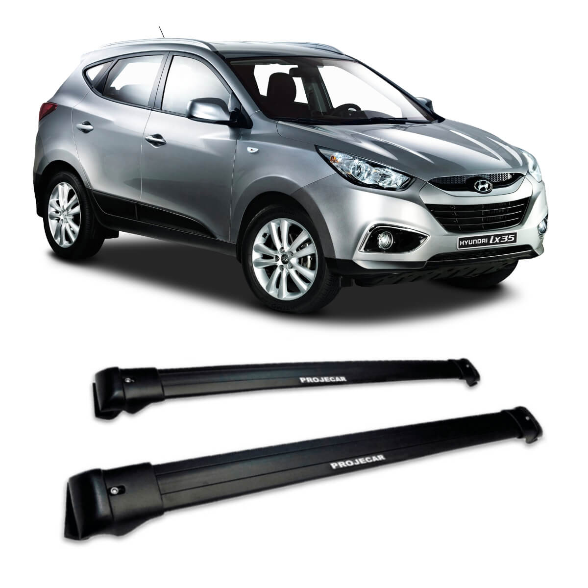 Travessa Hyundai IX-35 Larga Preta (par) HY-1009 Projecar