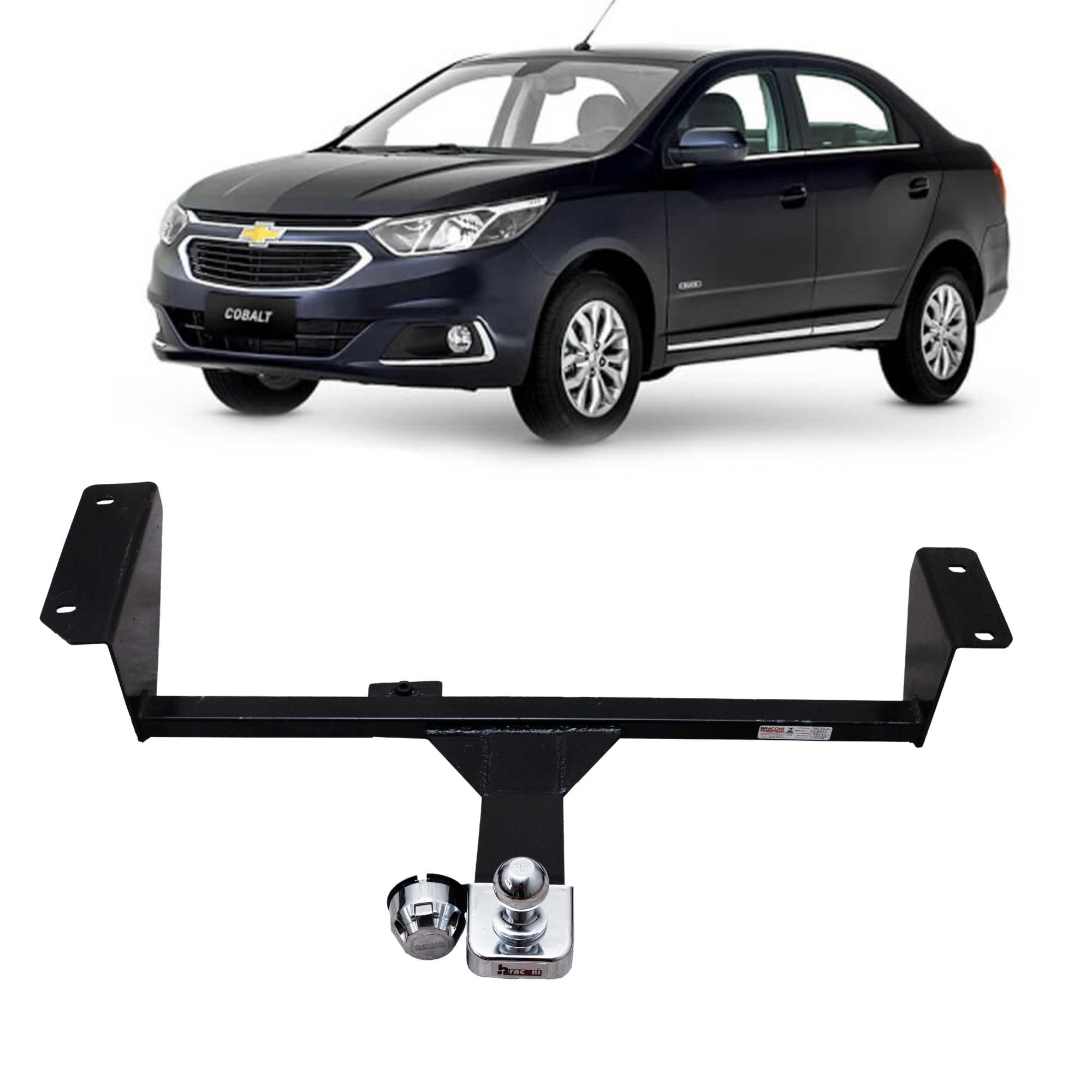 Engate Cobalt 2016 até 2023 Sem Furar com Bola Cromada Tração 450kg Modelo Fixo Braconi - BRCGM55