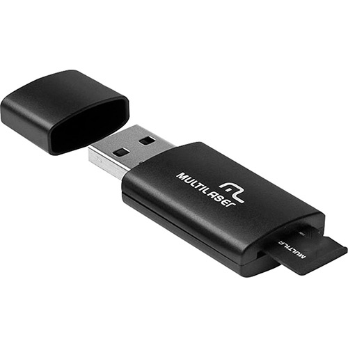 Pen drive 8 Gb - Leitor/Micro SD + Adaptador MC058 Multilaser