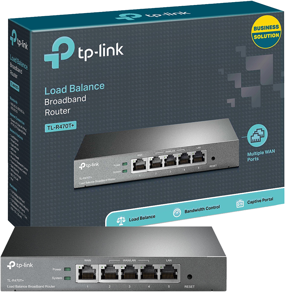 Roteador Load Balance Dual Wan TL-R470T+ - TP-Link