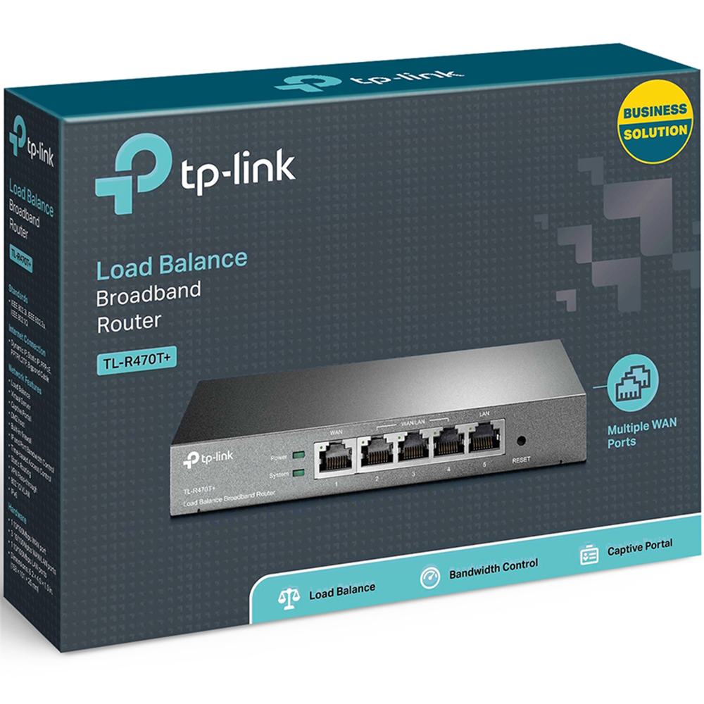 Roteador Load Balance Dual Wan TL-R470T+ - TP-Link