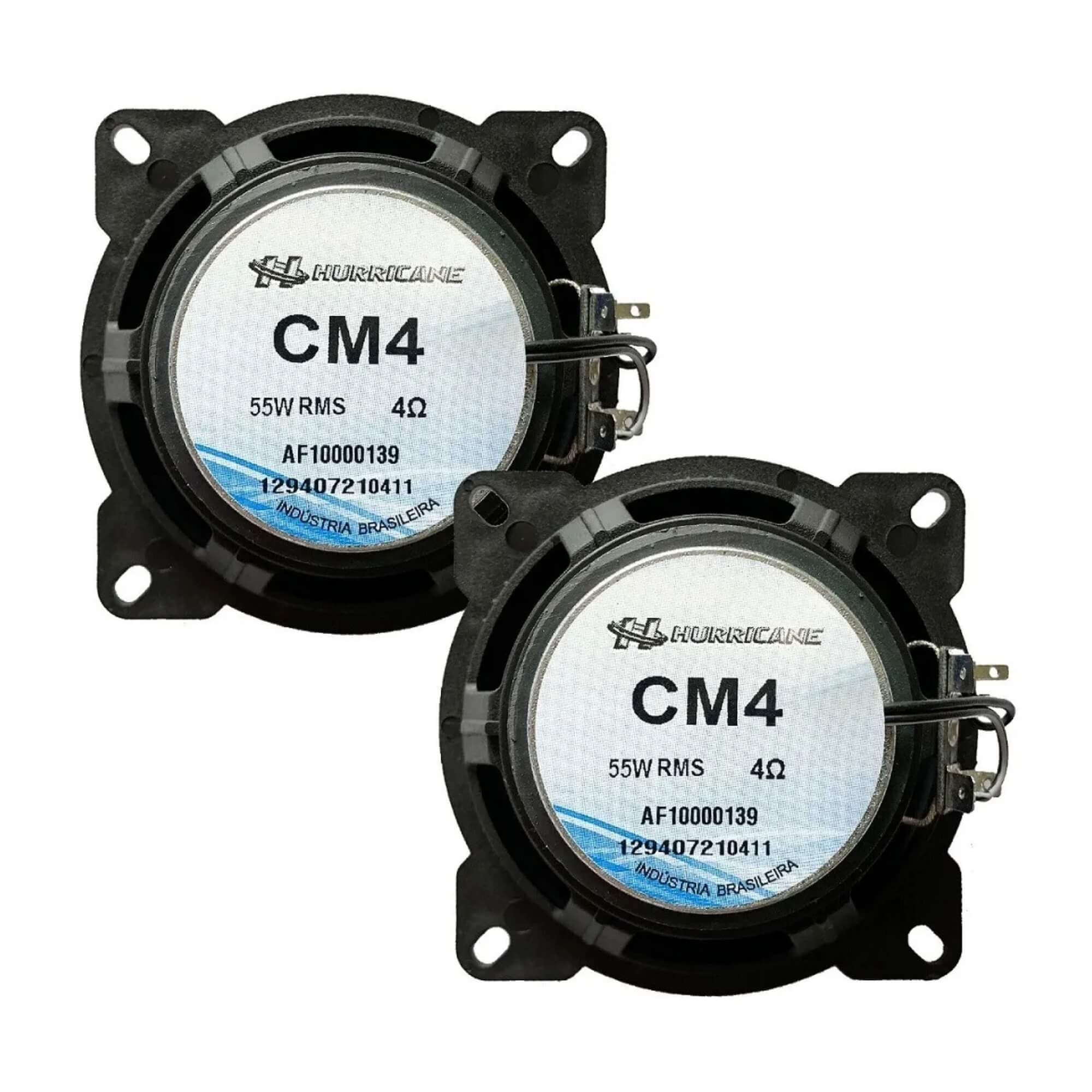 Par Alto Falante 4 Polegadas 100W RMS 4 Ohms Hurricane CM 4 Quadriaxial