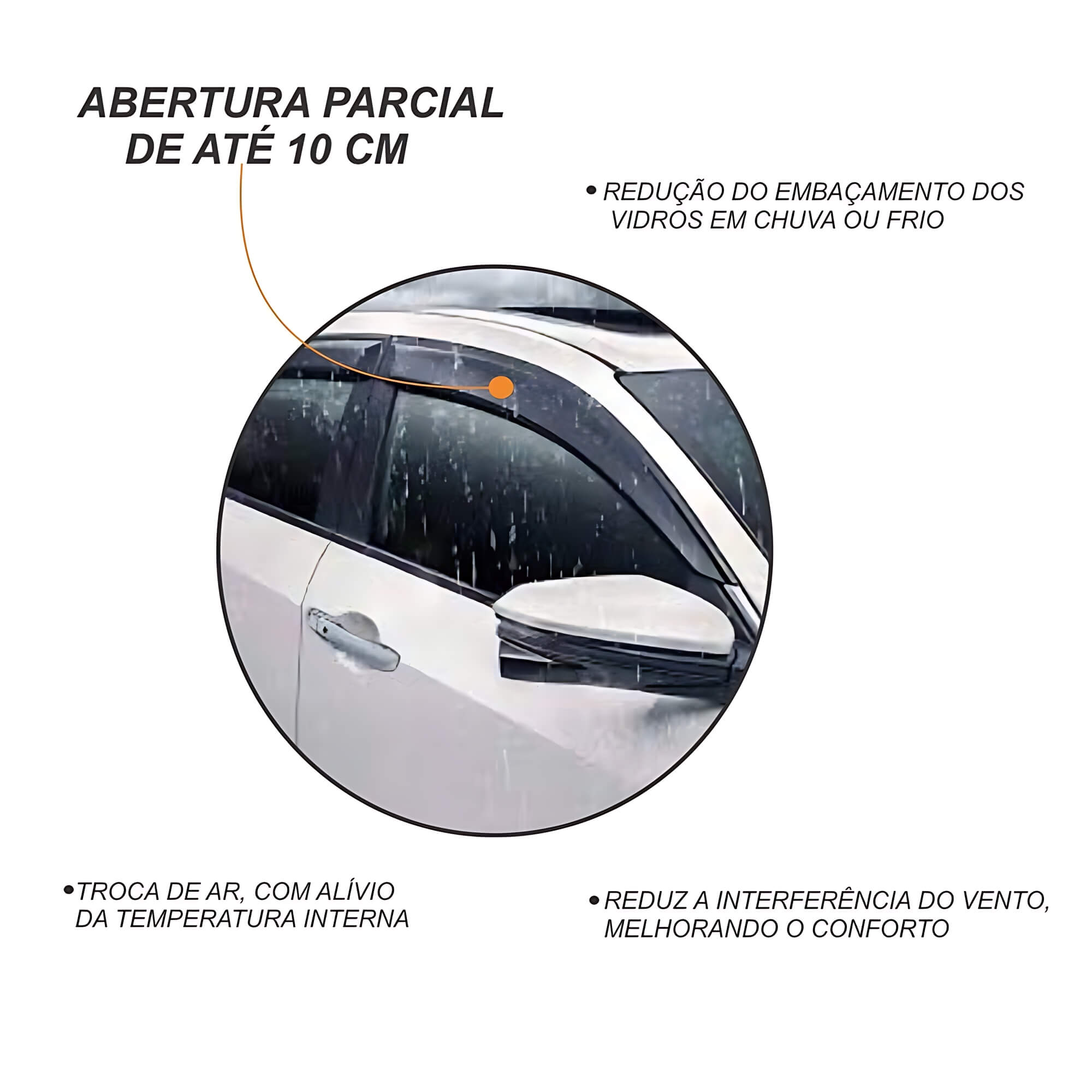 Calha de Chuva Toyota Hilux SW4 2016 em diante 4 Portas Marçon - TO-249