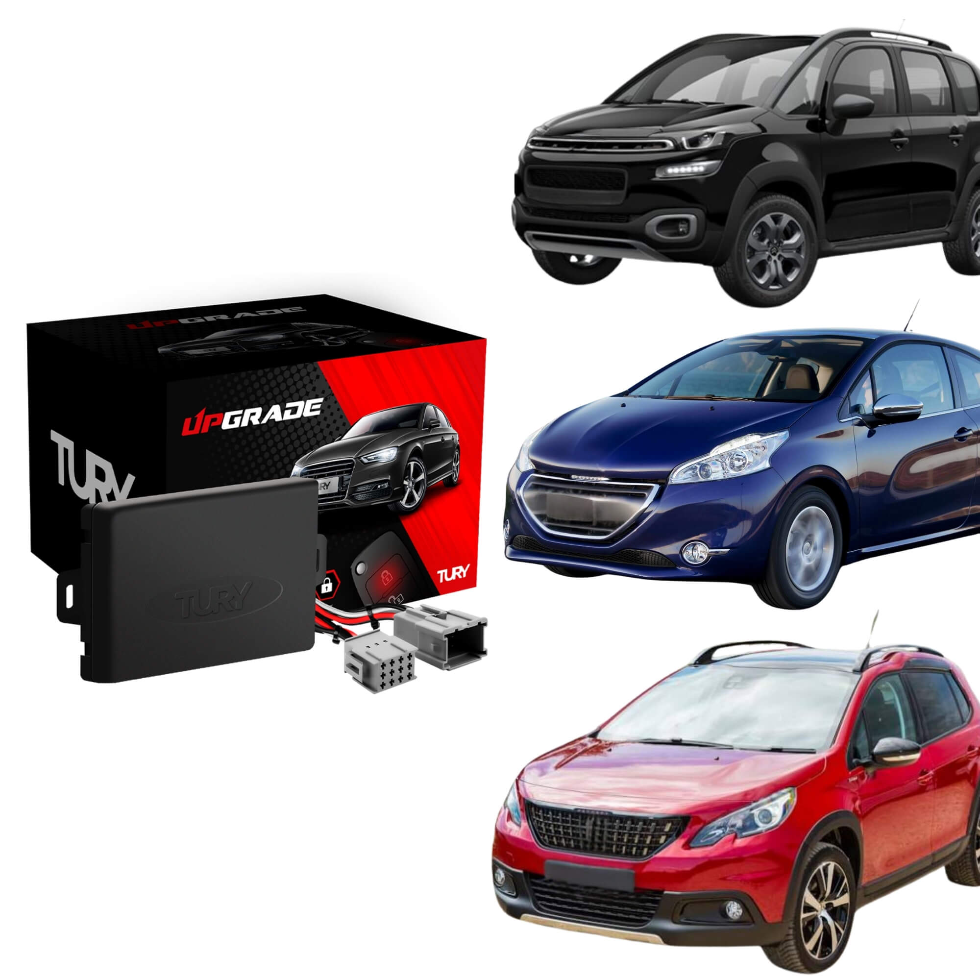 Módulo Automação de Vidros Elétricos compatível Air Cross, 2008 e 208 Tury - PRO 4.16BM