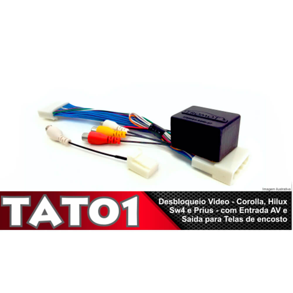 Interface Desbloqueio Vídeo AV em Movimento p/ DVD e TV Toyota Hilux Prius Tromot TAT01