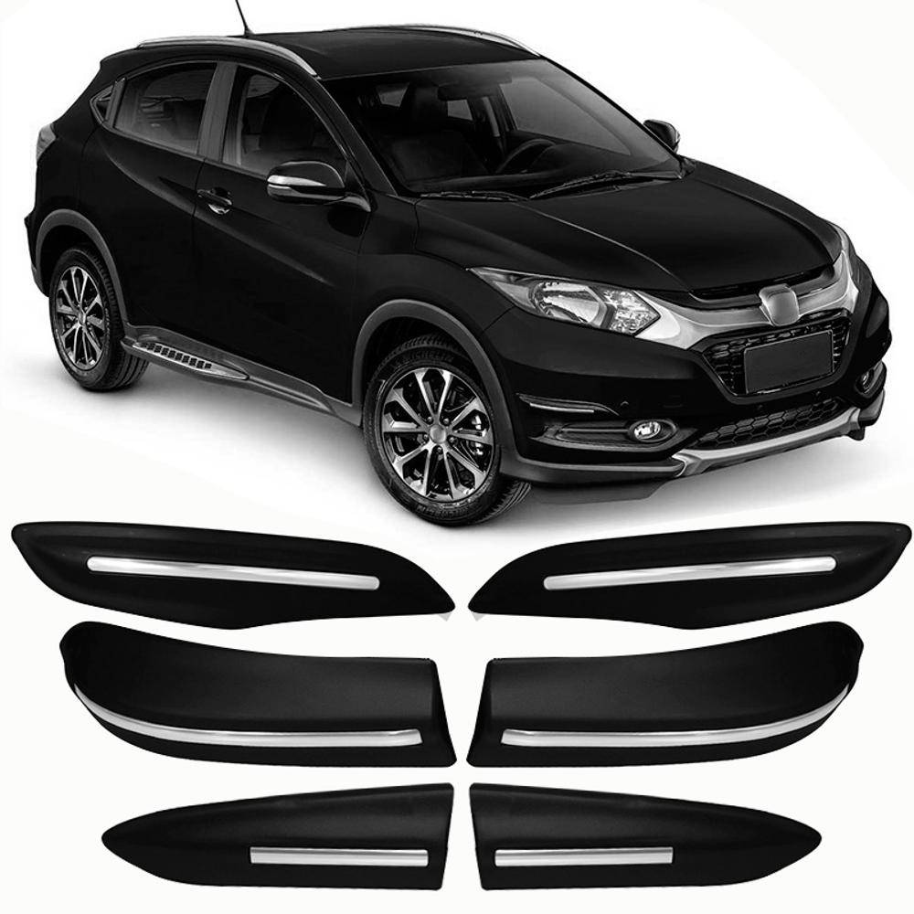Friso Sean com nome Honda HRV Para-choque Preto Cristal