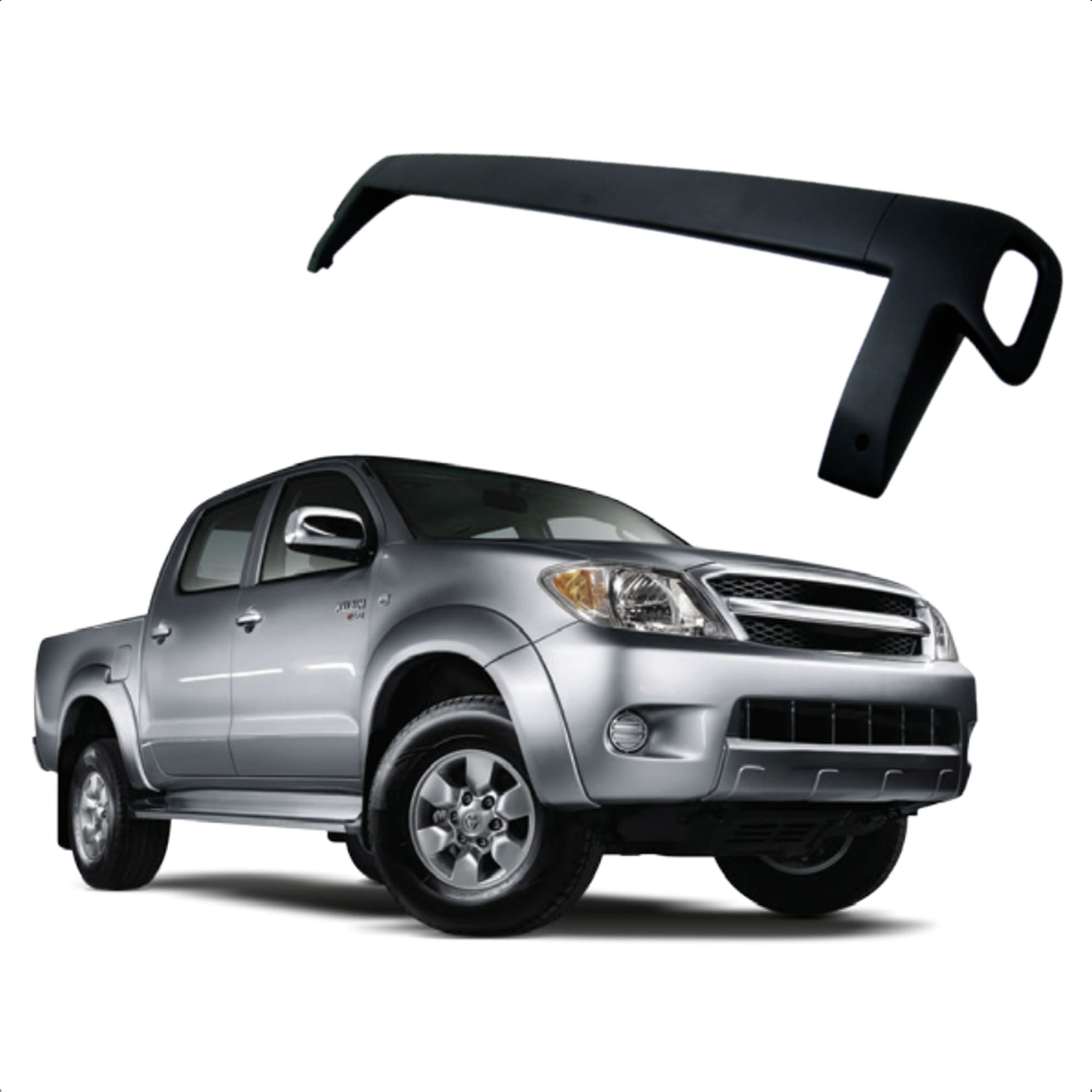 Rack alumínio Toyota Hilux 2005 até 2014 até 45Kg Preto Precisa Furar Projecar - TY-607