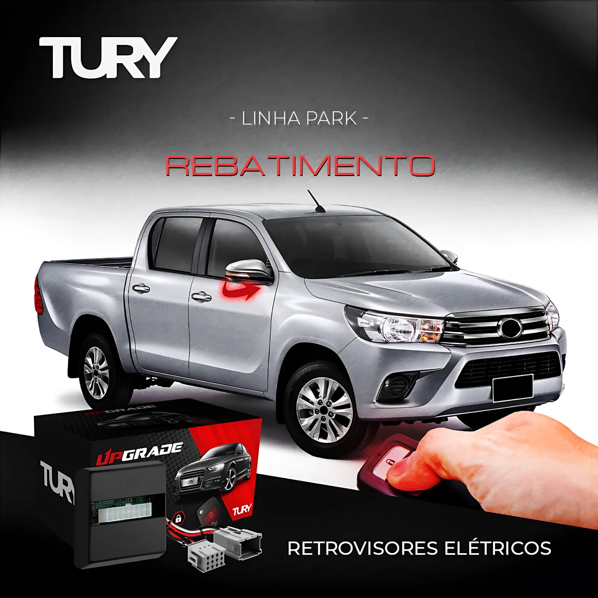 Módulo de Vidro Elétrico Rebatimento Tilt Down Corolla 2015-2019 4 Portas Tury - PARK 5.4.3 CT