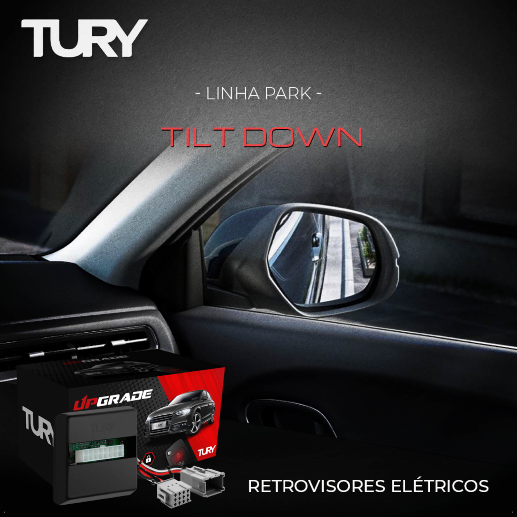 Módulo de Retrovisor com Tilt Down Ranger a partir 2013 - Tury PARK1.0.1AK